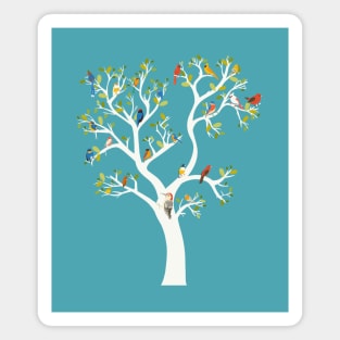 Tree with birds Magnet